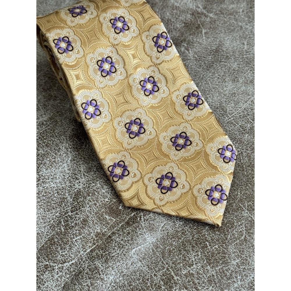 Jos. A. Bank Signature Collection Gold‎ Purple 100% Silk Long